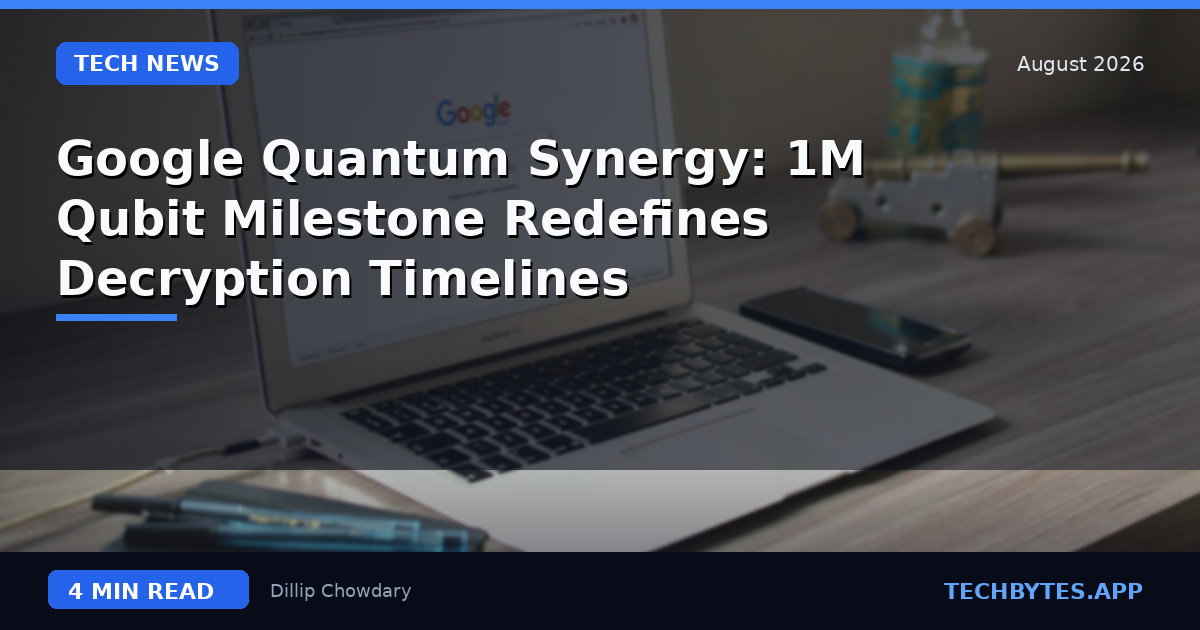 Google Quantum Synergy: 1M Qubit Milestone Redefines Decryption Timelines