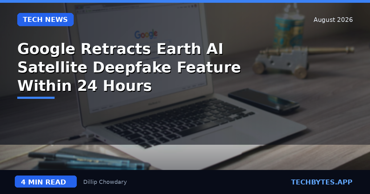 Google Retracts Earth AI Satellite Deepfake Feature Within 24 Hours
