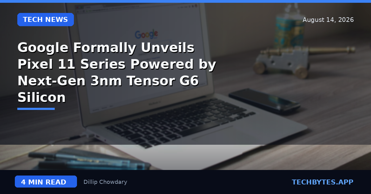 Google Formally Unveils Pixel 11 Series Powered by Next-Gen 3nm Tensor G6 Silicon