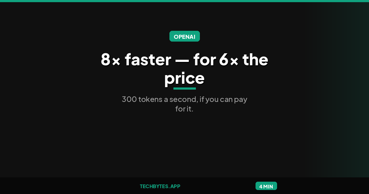 GPT-6 Astra Ultrafast: 300 Tokens Per Second at Six Times the Price