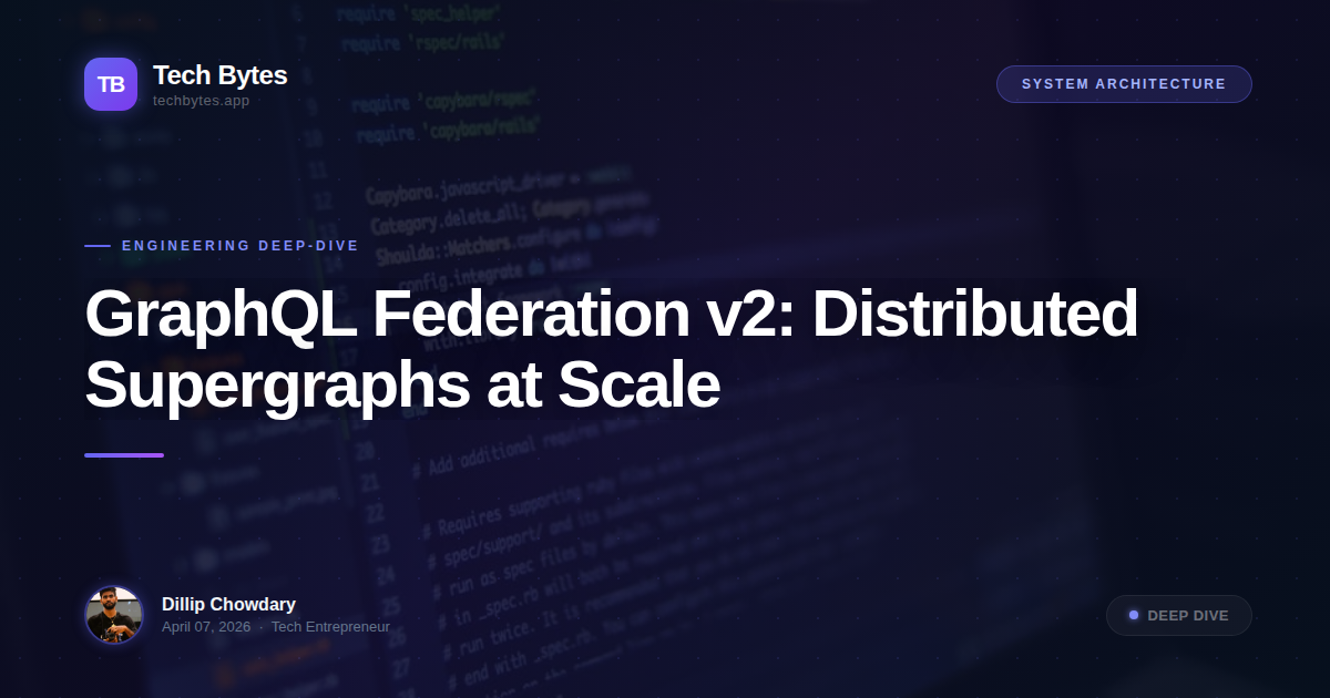 GraphQL Federation v2: Distributed Supergraphs at Scale