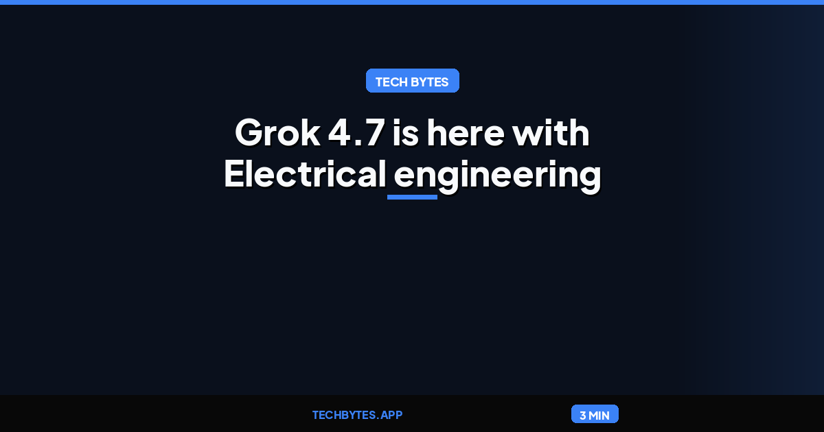 Grok 4.7 is here with Electrical engineering benchmark which beats fable