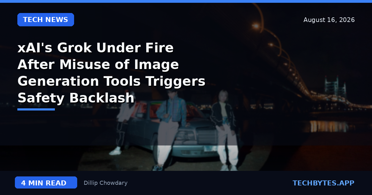 xAI's Grok Under Fire After Misuse of Image Generation Tools Triggers Safety Backlash