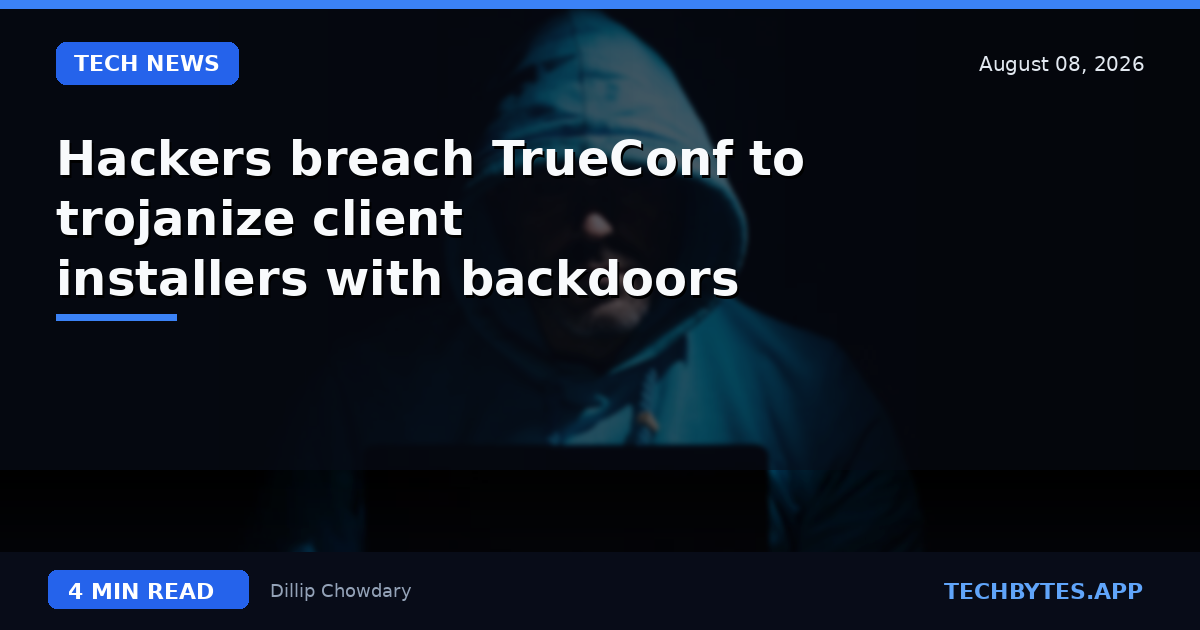 Hackers breach TrueConf to trojanize client installers with backdoors