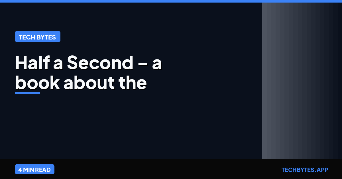 Half a Second – a book about the XZ backdoor