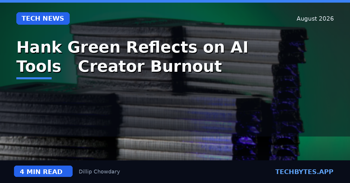 Hank Green Reflects on AI Tools & Creator Burnout