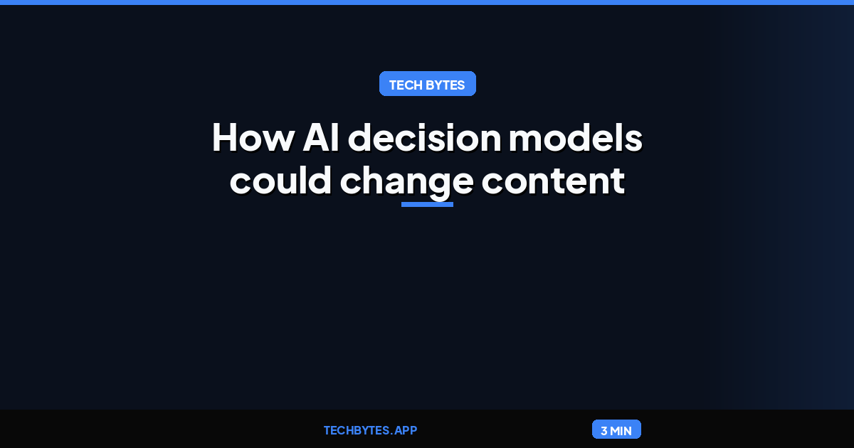 How AI decision models could change content moderation