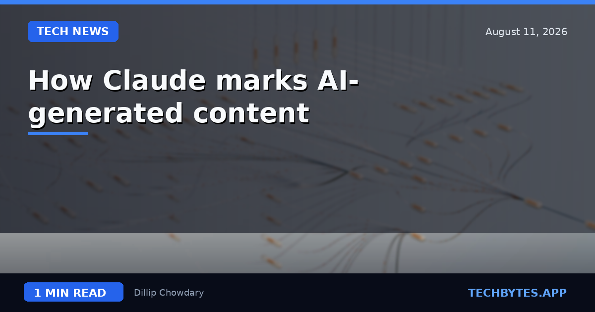 How Claude marks AI-generated content