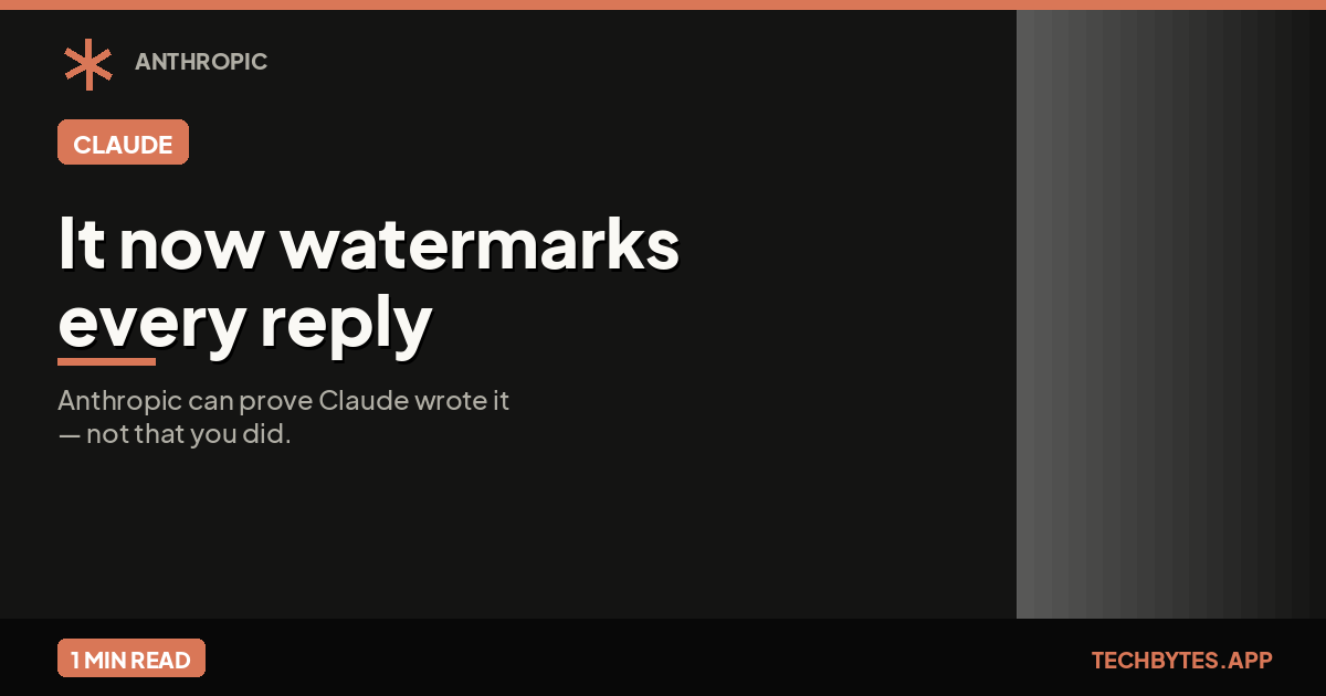 How Claude's Text Watermarking Works