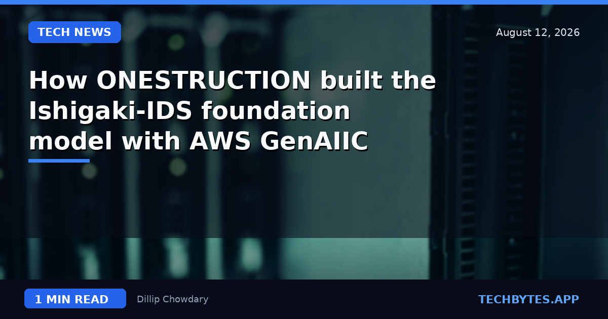 How ONESTRUCTION built the Ishigaki-IDS foundation model with AWS GenAIIC