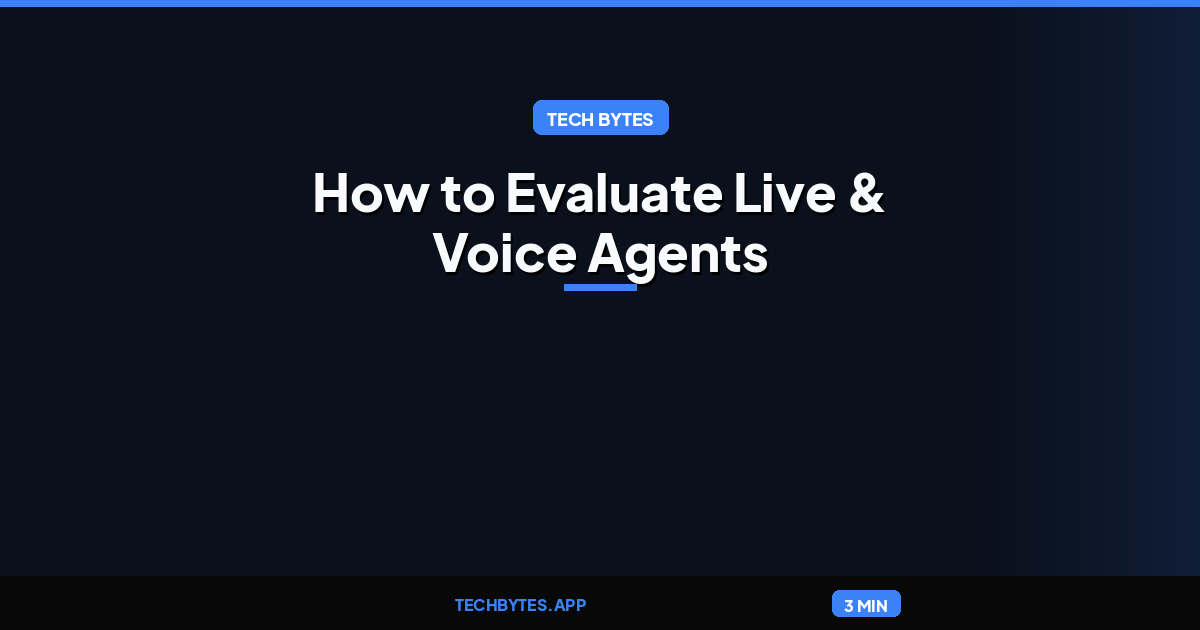 How to Evaluate Live & Voice Agents in ADK