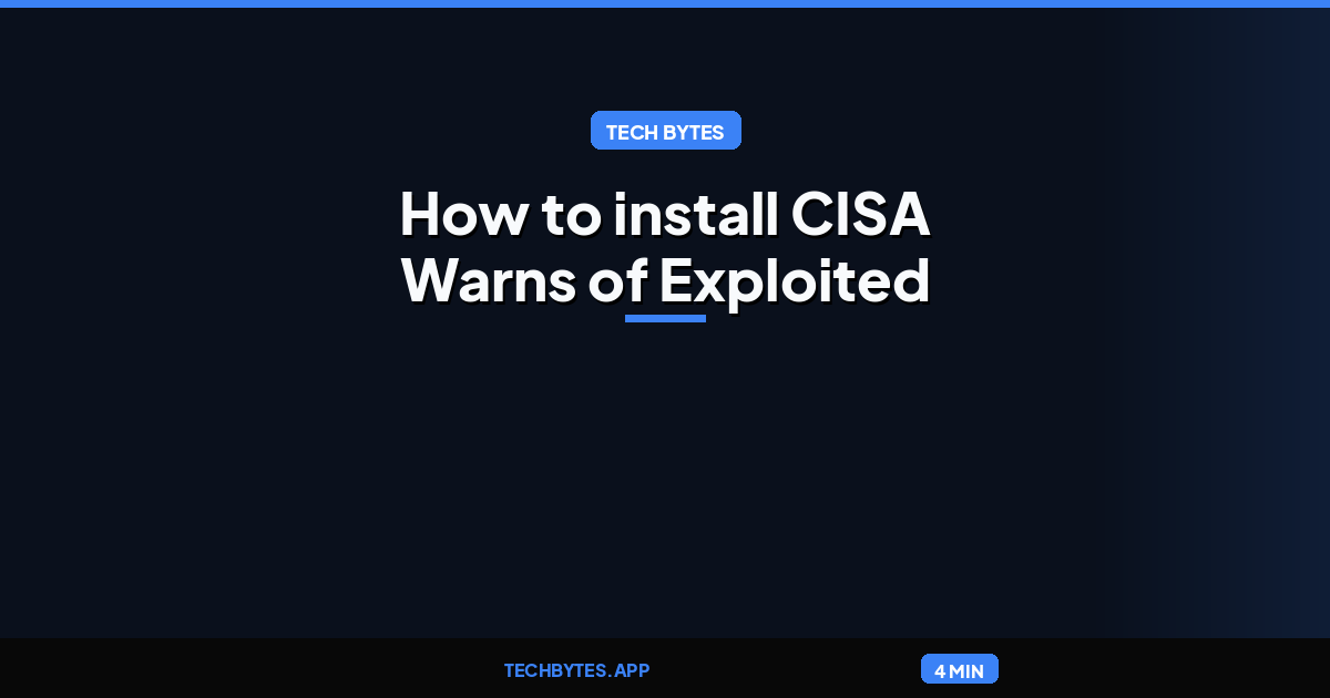 How to install CISA Warns of Exploited Gitea Vulnerability