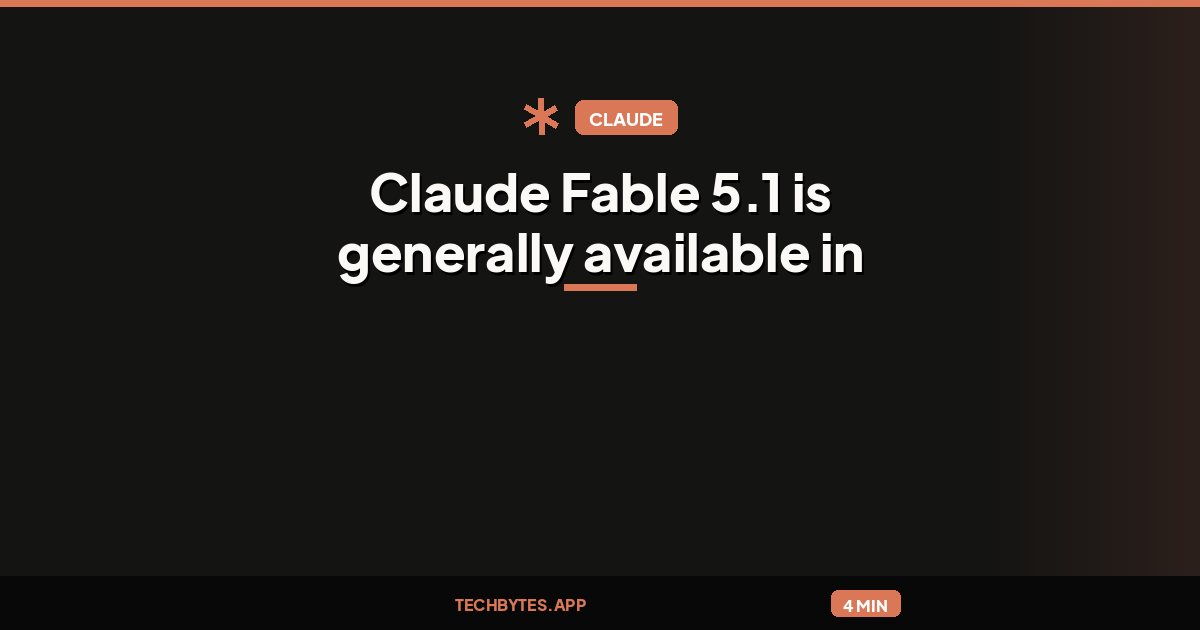 Claude Fable 5.1 is generally available in GitHub Copilot install