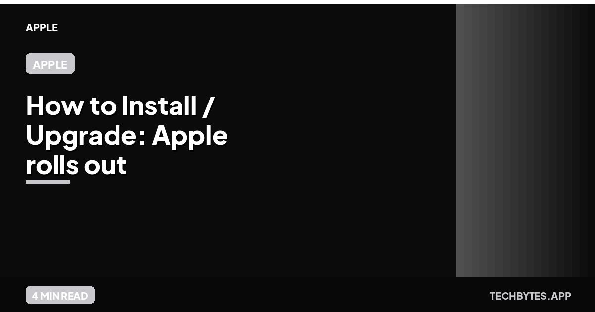 How to Install / Upgrade: Apple rolls out Release Candidates for macOS Tahoe 26.7 and macOS Sequoia 15.8