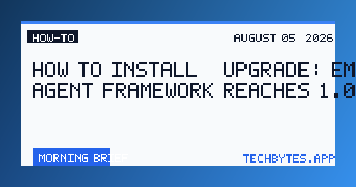 How to Install / Upgrade: Embabel Agent Framework Reaches 1.0