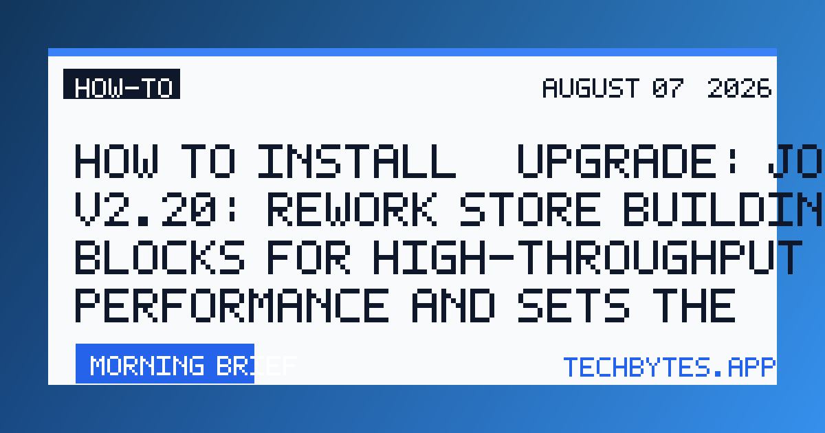 How to Install / Upgrade: Jotai v2.20: Rework Store Building Blocks for High-Throughput Performance and Sets the…