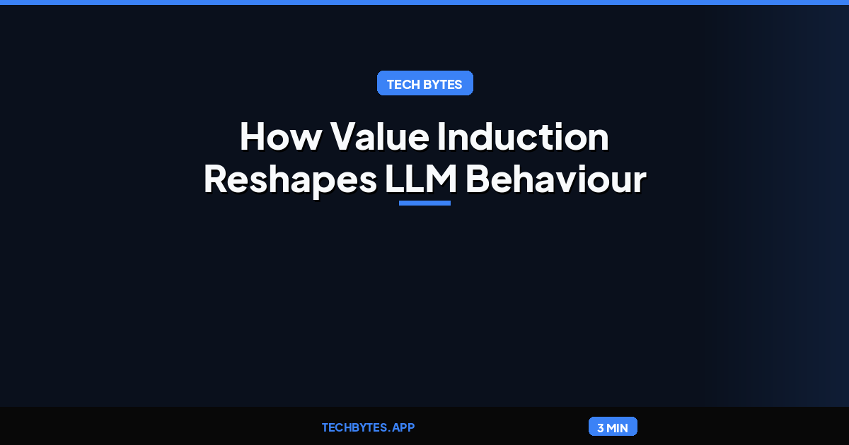 How Value Induction Reshapes LLM Behaviour