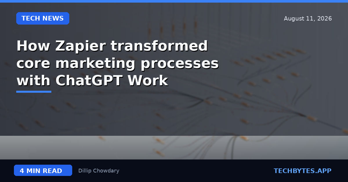 How Zapier transformed core marketing processes with ChatGPT Work
