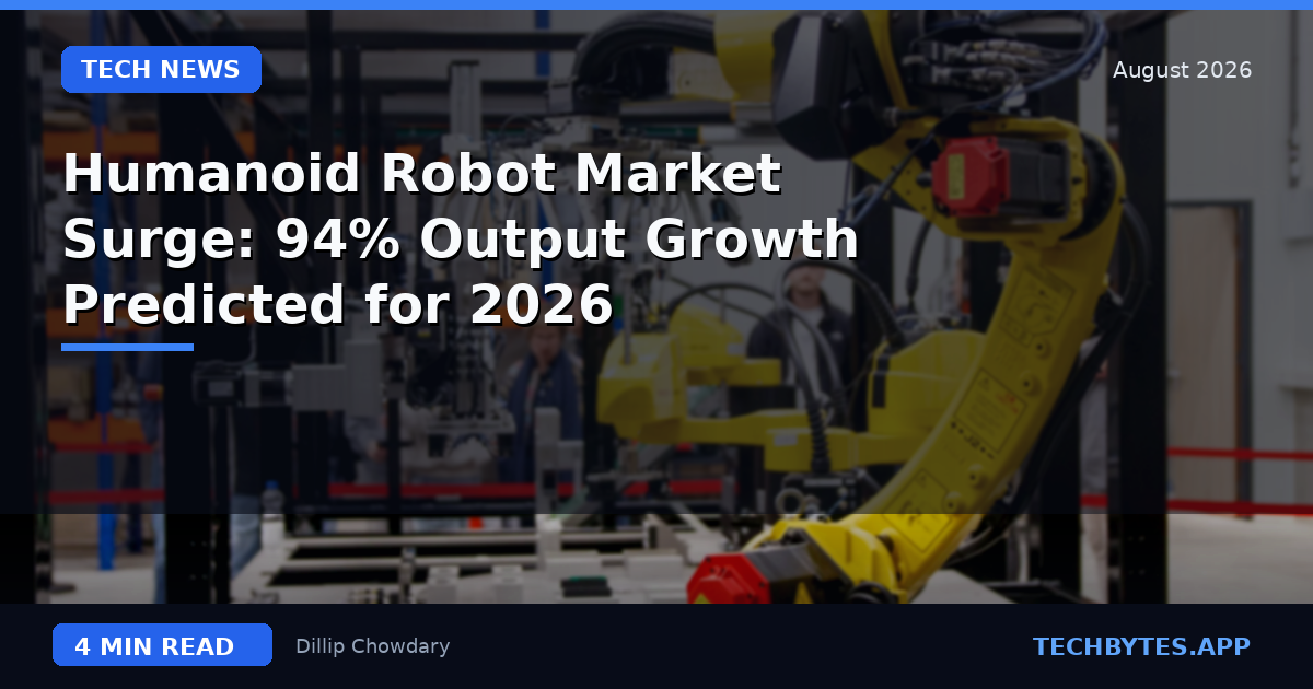 Humanoid Robot Market Surge: 94% Output Growth Predicted for 2026