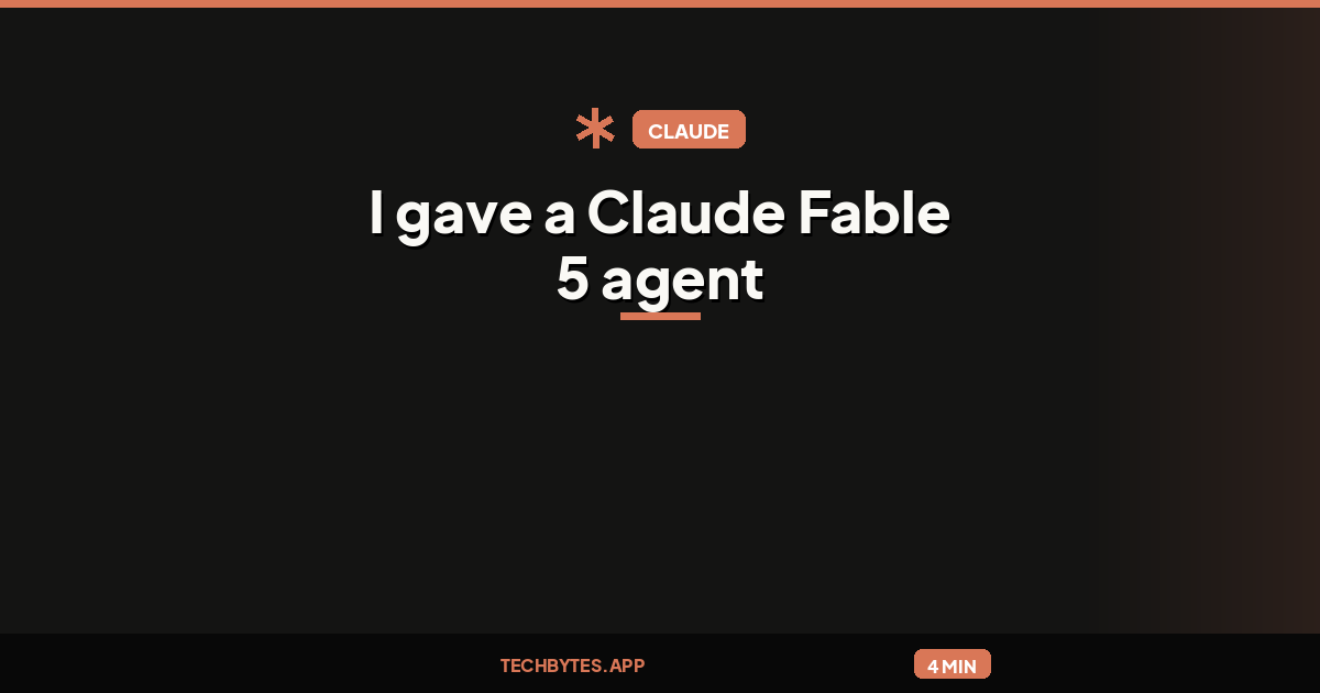 I gave a Claude Fable 5 agent a domain and $90 it can't spend without me