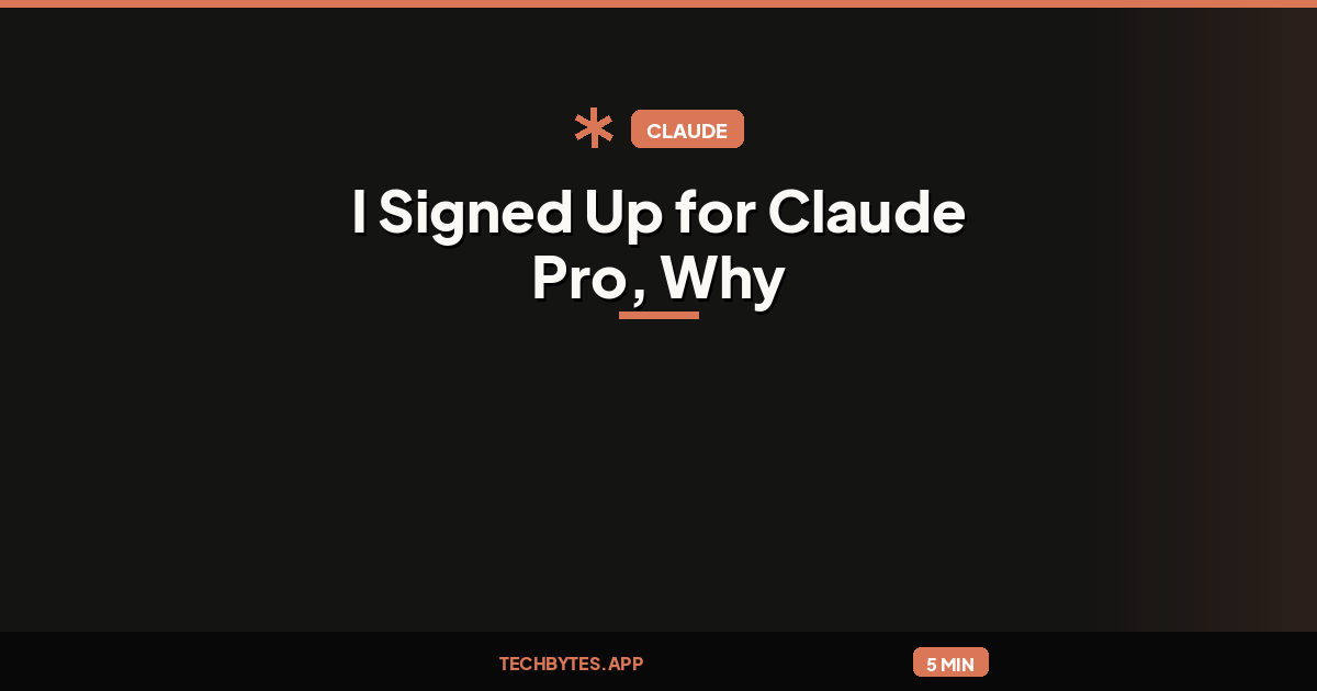 I Signed Up for Claude Pro, Why I'm Canceling (and What I'm Using