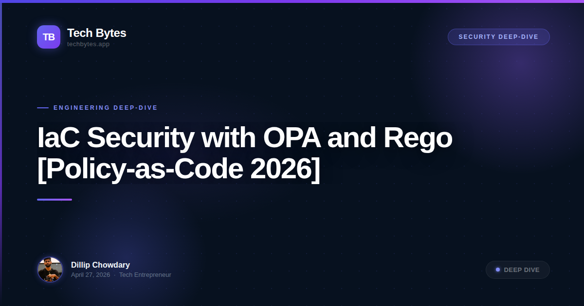 IaC Security with OPA and Rego [Policy-as-Code 2026]