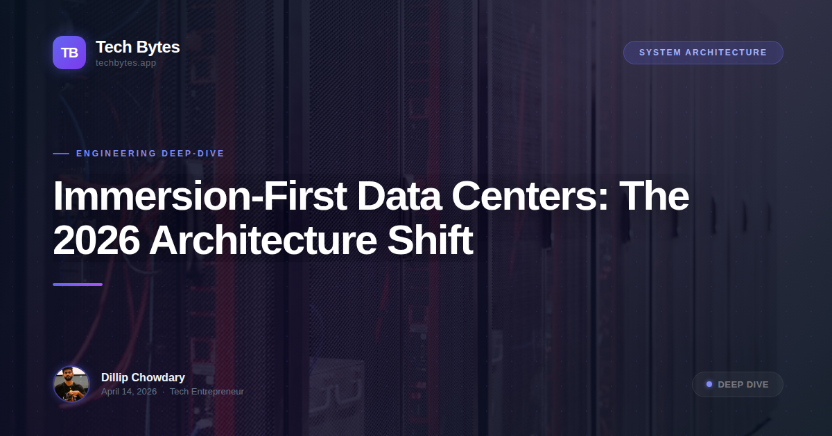 Immersion-First Data Centers: The 2026 Architecture Shift