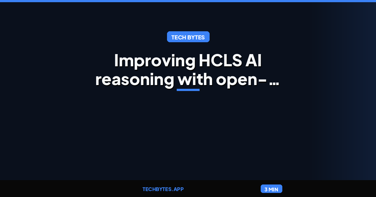 Improving HCLS AI reasoning with open-source agent skills
