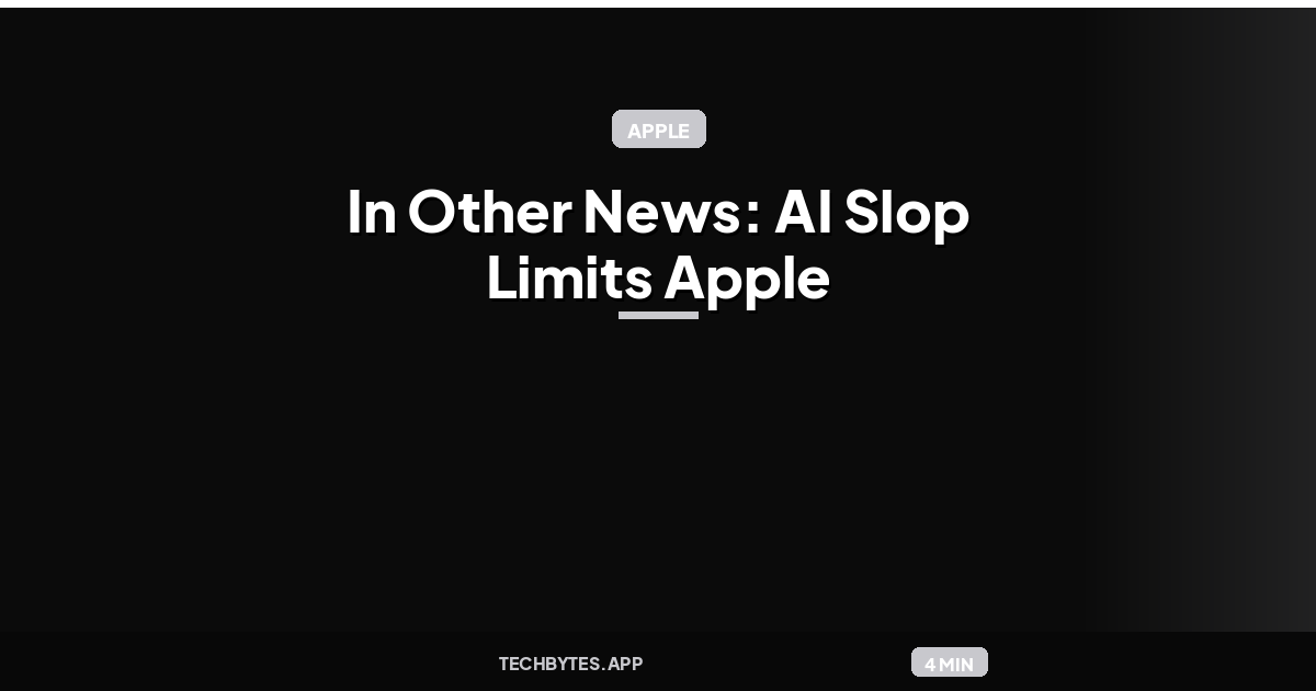 In Other News: AI Slop Limits Apple Bounties, North Carolina Port Attacks, Hackers Target Wall Street