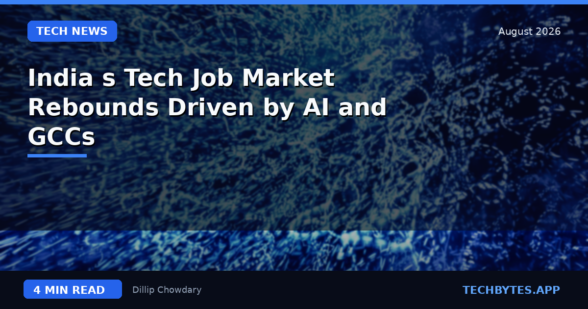 India's Tech Job Market Rebounds Driven by AI and GCCs