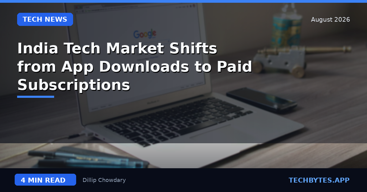 India Tech Market Shifts from App Downloads to Paid Subscriptions