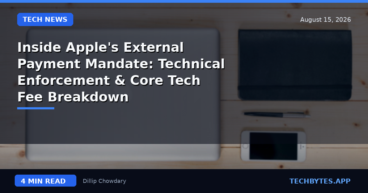 Inside Apple's External Payment Mandate: Technical Enforcement & Core Tech Fee Breakdown
