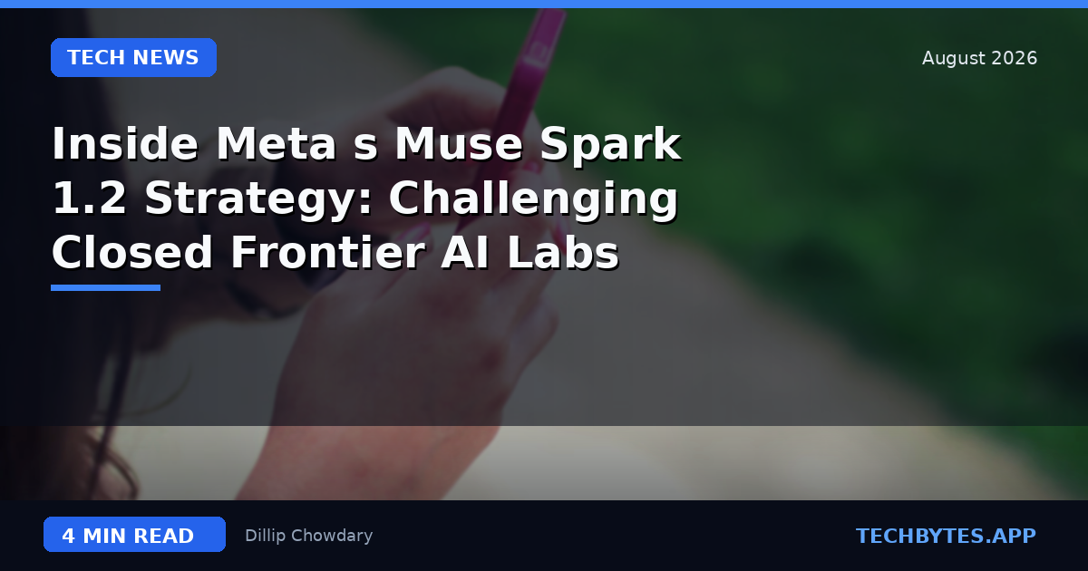 Inside Meta's Muse Spark 1.2 Strategy: Challenging Closed Frontier AI Labs