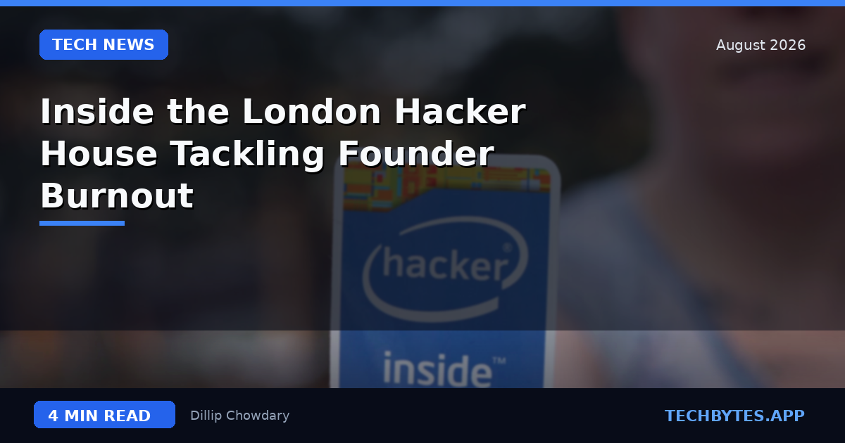 Inside the London Hacker House Tackling Founder Burnout