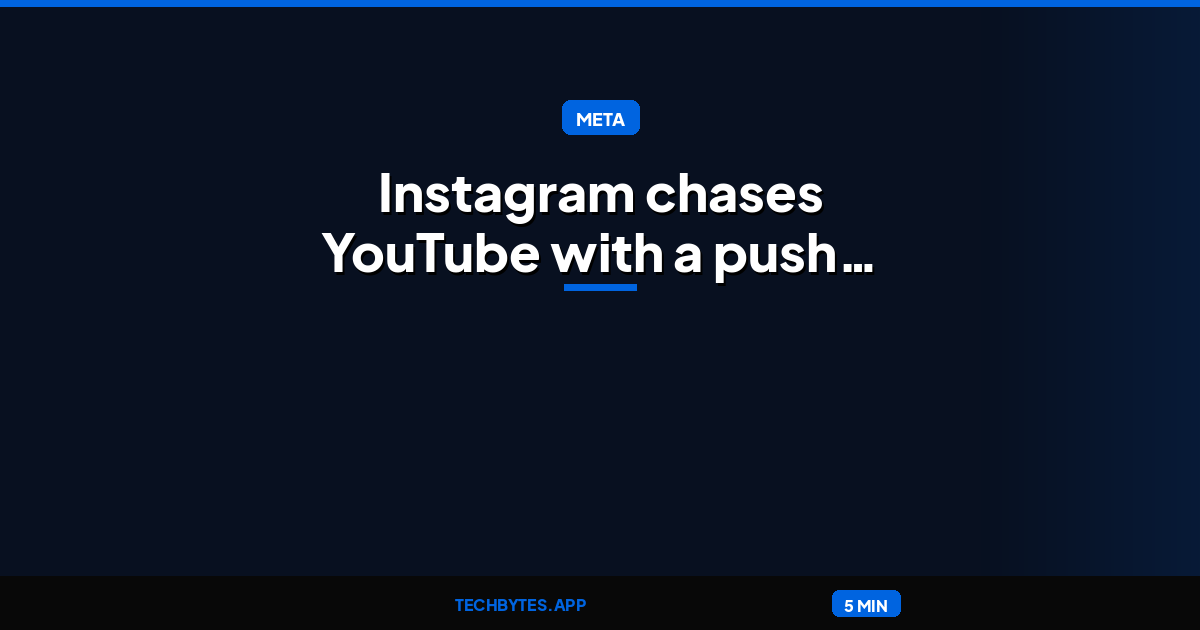 Instagram chases YouTube with a push for longer, widescreen videos