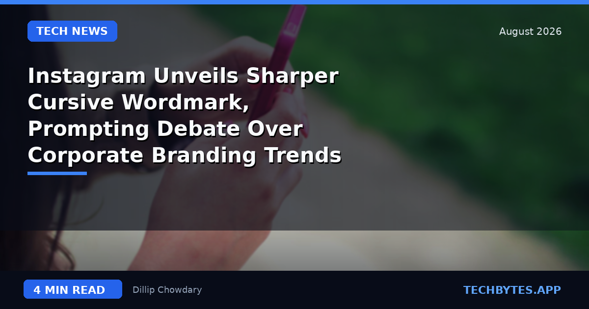 Instagram Unveils Sharper Cursive Wordmark, Prompting Debate Over Corporate Branding Trends