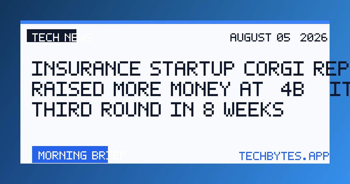 Insurance startup Corgi reportedly raised more money at $4B — its third round in 8 weeks