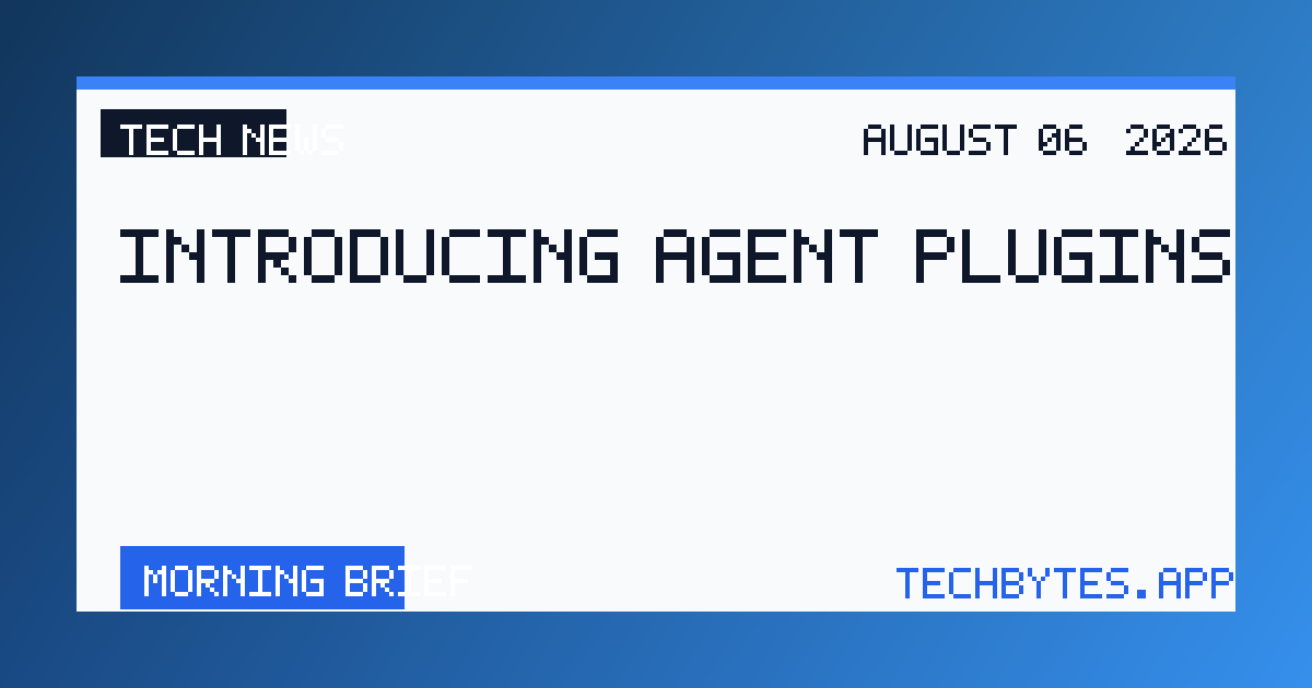 Introducing Agent Plugins