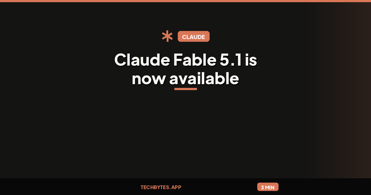 Introducing Claude Fable 5.1 on AWS: Claude Fable 5.1 is now available