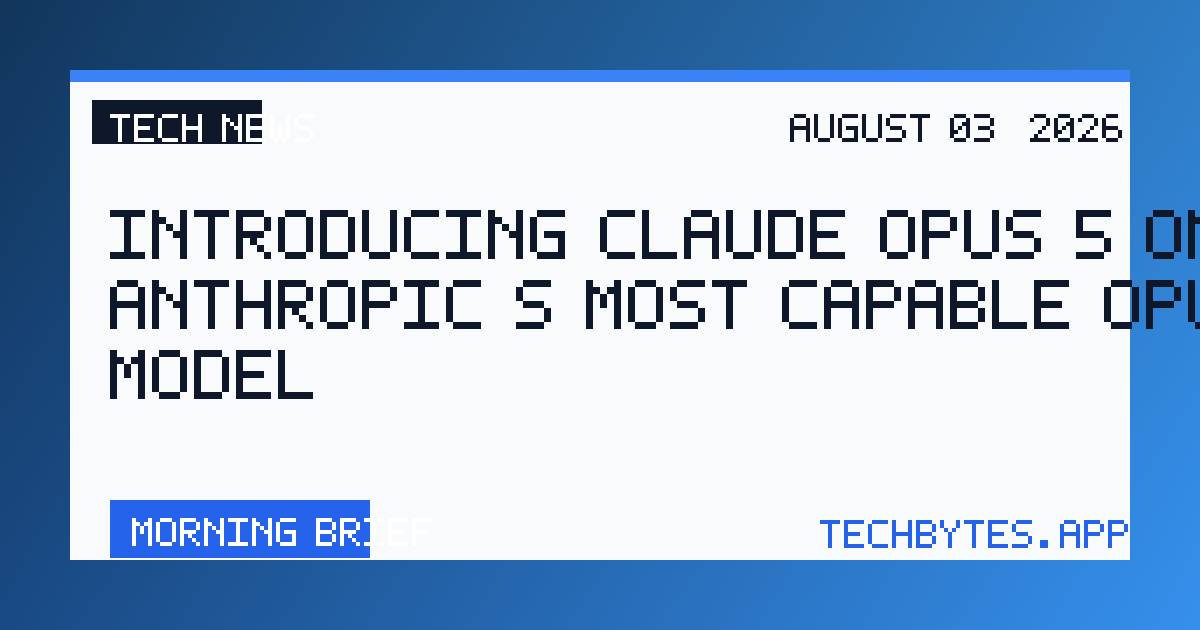 Introducing Claude Opus 5 on AWS: Anthropic’s most capable Opus model