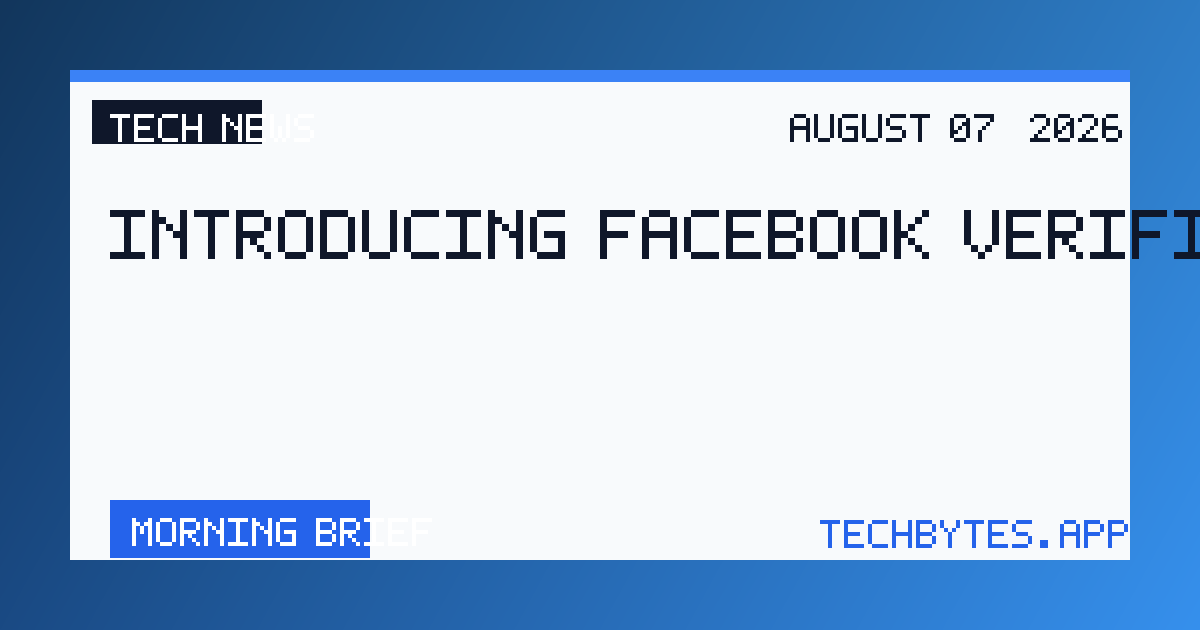Introducing Facebook Verified