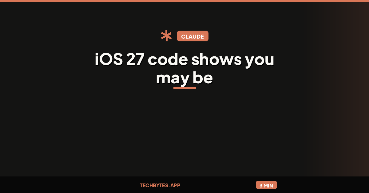 iOS 27 code shows you may be able to replace Siri AI with Claude