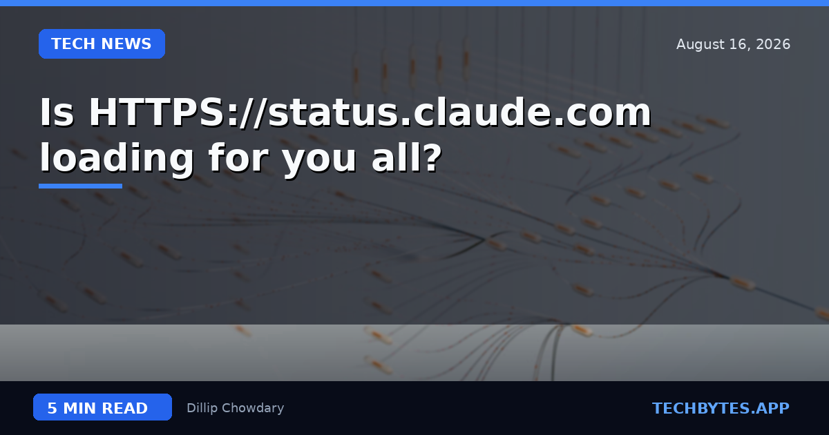 Is HTTPS://status.claude.com loading for you all?