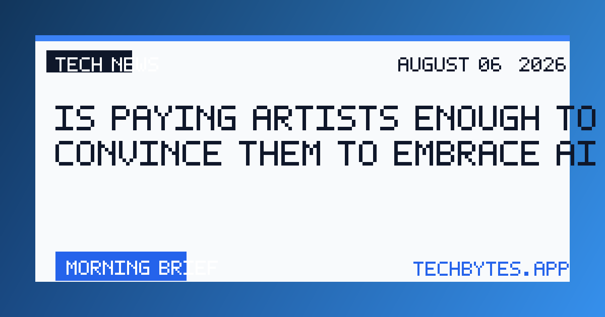 Is paying artists enough to convince them to embrace AI?