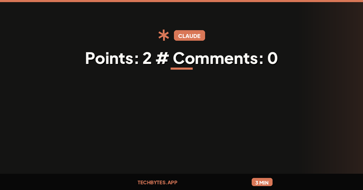 iTerm2 – Claude Code Integration: Points: 2 # Comments: 0
