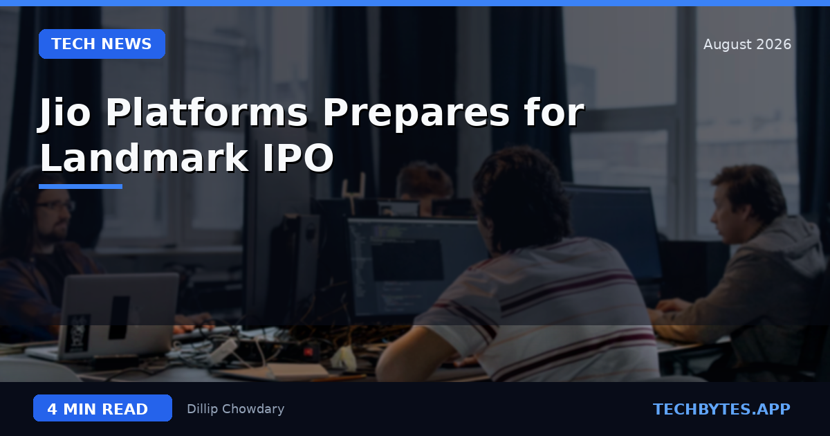 Jio Platforms Prepares for Landmark IPO