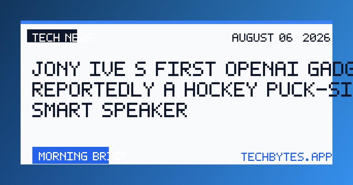 Jony Ive’s first OpenAI gadget is reportedly a hockey puck-sized smart speaker