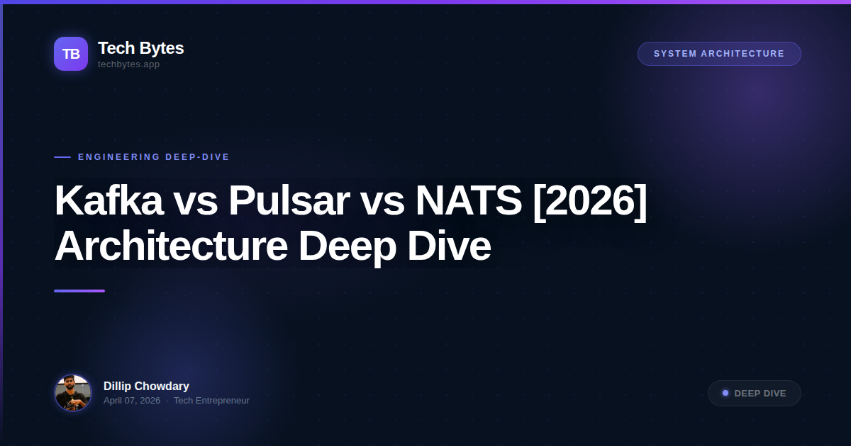Kafka vs Pulsar vs NATS [2026] Architecture Deep Dive
