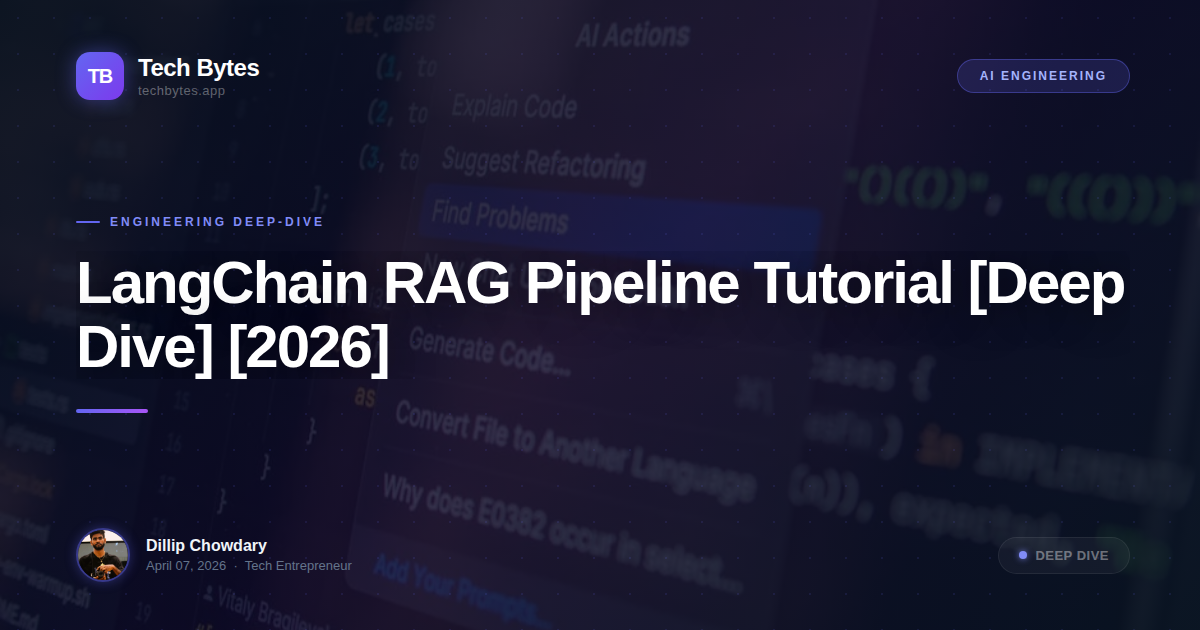 LangChain RAG Pipeline Tutorial [Deep Dive] [2026]