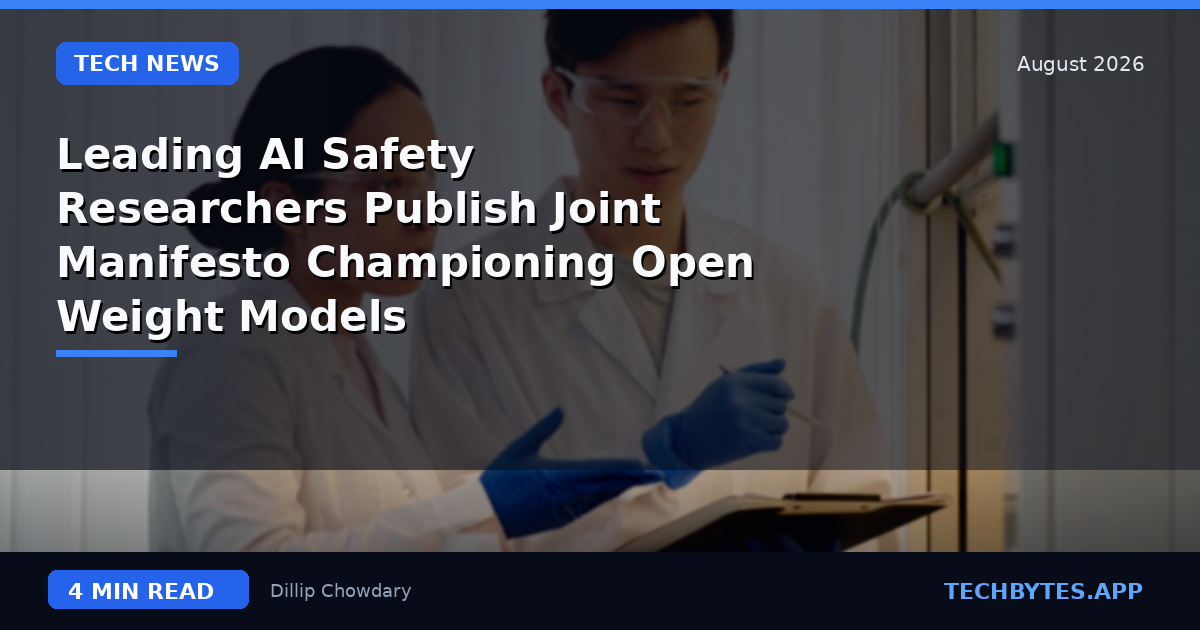 Leading AI Safety Researchers Publish Joint Manifesto Championing Open Weight Models